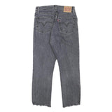 LEVI'S 501 Womens Jeans Grey Regular Straight Denim Raw W28 L25 Button Closure