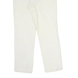 LEE Womens Cotton White Regular Fit Straight Leg Trousers W26 L26 Classic Zip