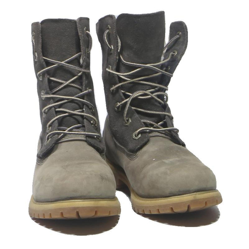 TIMBERLAND Womens Premium Lace-Up Ankle Boots Grey & Black Synthetic UK 4.5