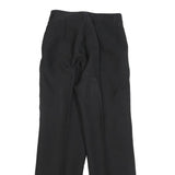 ZINGARA Womens Wool Blend Black Relaxed Straight Trousers W26 L28 Zip Formal