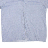 ACKERMANN Mens Blue Casual Shirt L Cotton Blend Patterned Short Sleeve