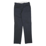 DICKIES Mens Cotton Blend Navy Slim Straight Trousers W28 L30 Workwear Casual