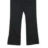 DICKIES Womens Black Regular Fit Straight Leg Trousers W26 L26 Cotton Blend Zip