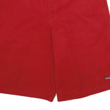 DICKIES Mens Shorts Red Casual L W34 Durable Polyester Blend Comfortable