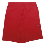 DICKIES Mens Shorts Red Casual L W34 Durable Polyester Blend Comfortable