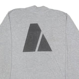 Mens Grey T-Shirt L Long Sleeve Crew Neck Army Print Cotton Blend Casual