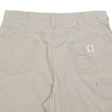 CARHARTT Mens Shorts Beige Casual L W36 Cotton Blend Comfort Style