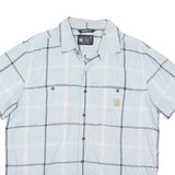 CARHARTT Mens Blue & Cream Check Shirt L Rugged Flex Button Down Casual