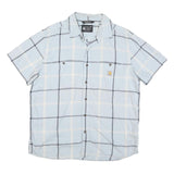 CARHARTT Mens Blue & Cream Check Shirt L Rugged Flex Button Down Casual