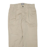 DOCKERS Mens Cotton Blend Beige Relaxed Straight Leg Trousers W31 L27 Casual