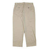 DOCKERS Mens Cotton Blend Beige Relaxed Straight Leg Trousers W31 L27 Casual
