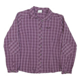 JACK WOLFSKIN Womens Purple Plaid Shirt M Polyester Blend Outdoor Casual