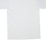 LAT Mens White & Blue Modern T-Shirt L Short Sleeve Crew Neck Cotton Blend