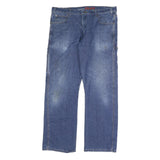DICKIES Mens Regular Blue Denim Jeans W38 L30 Workwear Zip Closure Relaxed