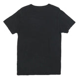 POETIC JUSTICE Mens Black Graphic T-Shirt S Short Sleeve Crew Neck Tupac Print