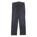 BOSS HUGO BOSS Mens Jeans Blue Regular Straight Denim Dark W32 L30 Stylish Zip