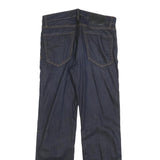 BOSS HUGO BOSS Mens Jeans Blue Regular Straight Denim Dark W32 L30 Stylish Zip