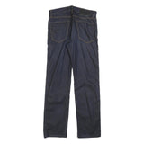 BOSS HUGO BOSS Mens Jeans Blue Regular Straight Denim Dark W32 L30 Stylish Zip