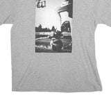 NIKE Mens Grey Graphic T-Shirt XL Short Sleeve Crew Neck Casual Cotton