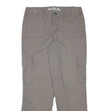 KHAKI AND CO Womens Cotton Blend Beige Regular Fit Straight Leg Trousers W32 L30