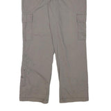 KHAKI AND CO Womens Cotton Blend Beige Regular Fit Straight Leg Trousers W32 L30