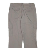 KHAKI AND CO Womens Cotton Blend Beige Regular Fit Straight Leg Trousers W32 L30