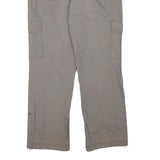 KHAKI AND CO Womens Cotton Blend Beige Regular Fit Straight Leg Trousers W32 L30