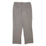 KHAKI AND CO Womens Cotton Blend Beige Regular Fit Straight Leg Trousers W32 L30