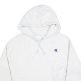 CHAMPION REVERSE WEAVE Womens White Hoodie L Cotton Blend Pullover Sweatshirt