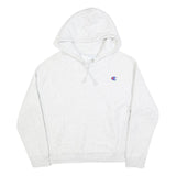 CHAMPION REVERSE WEAVE Womens White Hoodie L Cotton Blend Pullover Sweatshirt