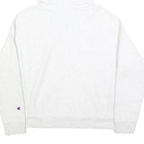 CHAMPION REVERSE WEAVE Womens White Hoodie L Cotton Blend Pullover Sweatshirt