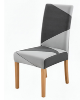 Anyseat Chair Cover Gray Geometric Elastic Slipcover Dining Decor