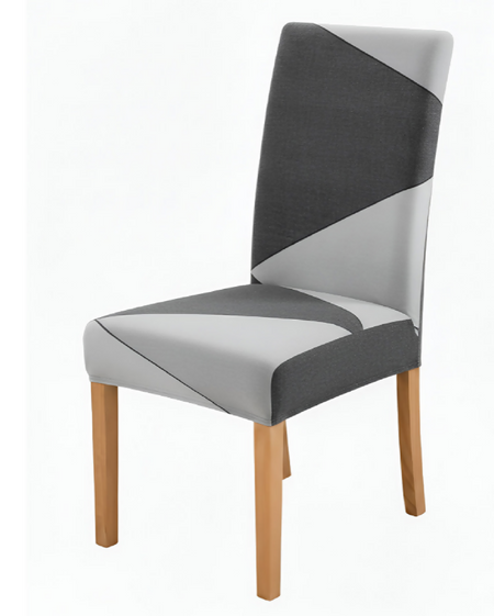Anyseat Chair Cover Gray Geometric Elastic Slipcover Dining Decor