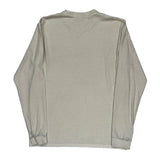 Work In Progress Carhartt Spellout Long Sleeve T-Shirt - Large Cream Cotton