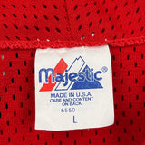 Baseball Majestic Jersey - Large Red Polyester