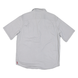 WRANGLER Mens Grey Cotton Blend Shirt L Casual Button Pocket Classic