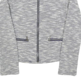 ETAM Womens Grey Cotton Blend Zip Jacket XS Knit Textured Casual Outerwear