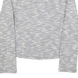ETAM Womens Grey Cotton Blend Zip Jacket XS Knit Textured Casual Outerwear