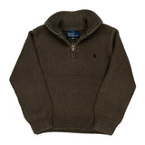 Age 4 Polo By Ralph Lauren 1/4 Zip - XS Brown Cotton