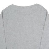 NIKE Womens Grey Sweatshirt Crew Neck S Cotton Blend Logo Print Casual Pullover