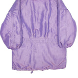 SUN SET Womens Purple Lightweight Hooded Jacket L Polyamide Blend Plain Zip