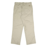 DICKIES Mens Regular Fit Beige Polyester Blend Trousers W36 L30 Workwear Zip
