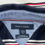 Tommy Hilfiger Striped Polo Shirt - XL Red Cotton