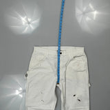 Dickies Carpenter Trousers - 34W 30L White Cotton