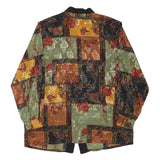 VALENTINE Womens Multi Colour Printed Oversized Long Sleeve V-Neck Top XL Button
