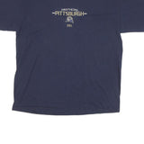 LEE Mens Navy Blue Pittsburgh Panther Graphic T-Shirt XL Short Sleeve Crew Neck