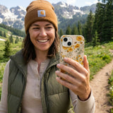 Seashell Vintage Bee iPhone 14 Case - Lifestyle photo showing phone case in use