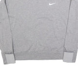 NIKE Womens Grey Crew Neck L Sweatshirt Nike Swoosh Logo Running Sports
