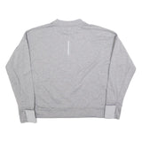 NIKE Womens Grey Crew Neck L Sweatshirt Nike Swoosh Logo Running Sports