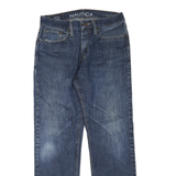 NAUTICA Womens Regular Fit Blue Denim Jeans W30 L30 Cotton Blend Zip Pockets